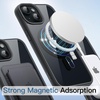 image:imageJETech Magnetic Case for iPhone 15 Pink  Compatible with MagSafe Solid Color Matte TPU Frame Clear Back Shockproof BumperBlack