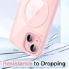 image:imageJETech Magnetic Case for iPhone 15 Pink  Compatible with MagSafe Solid Color Matte TPU Frame Clear Back Shockproof BumperPink