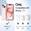 image:imageJETech Magnetic Case for iPhone 15 Pink  Compatible with MagSafe Solid Color Matte TPU Frame Clear Back Shockproof BumperPink