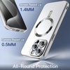 image:imageJETech Magnetic Case for iPhone 15 Pro 61Inch Compatible with MagSafe Camera Lens Full Protection Shockproof Soft TPU Electroplated Phone Cover Natural TitaniumWhite Titanium
