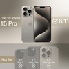 image:imageJETech Magnetic Case for iPhone 15 Pro 61Inch Compatible with MagSafe Camera Lens Full Protection Shockproof Soft TPU Electroplated Phone Cover Natural TitaniumNatural Titanium