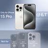 image:imageJETech Magnetic Case for iPhone 15 Pro 61Inch Compatible with MagSafe Camera Lens Full Protection Shockproof Soft TPU Electroplated Phone Cover Natural TitaniumWhite Titanium