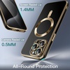 image:imageJETech Magnetic Case for iPhone 15 Pro 61Inch Compatible with MagSafe Camera Lens Full Protection Shockproof Soft TPU Electroplated Phone Cover Natural TitaniumBlack Titanium