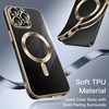 image:imageJETech Magnetic Case for iPhone 15 Pro 61Inch Compatible with MagSafe Camera Lens Full Protection Shockproof Soft TPU Electroplated Phone Cover Natural TitaniumBlack Titanium