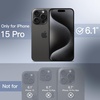 image:imageJETech Magnetic Case for iPhone 15 Pro 61Inch Compatible with MagSafe Camera Lens Full Protection Shockproof Soft TPU Electroplated Phone Cover Natural TitaniumBlack Titanium