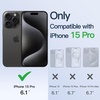 image:imageJETech Magnetic Case for iPhone 15 Pro Gold  Compatible with MagSafe Camera Lens Protection Electroplated TPU Frame Shockproof ProtectionBlack