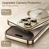 image:imageJETech Magnetic Case for iPhone 15 Pro Gold  Compatible with MagSafe Camera Lens Protection Electroplated TPU Frame Shockproof ProtectionGold