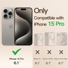 image:imageJETech Magnetic Case for iPhone 15 Pro Gold  Compatible with MagSafe Camera Lens Protection Electroplated TPU Frame Shockproof ProtectionGold
