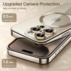 image:imageJETech Magnetic Case for iPhone 15 Pro Gold  Compatible with MagSafe Camera Lens Protection Electroplated TPU Frame Shockproof ProtectionNatural Titanium
