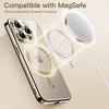 image:imageJETech Magnetic Case for iPhone 15 Pro Gold  Compatible with MagSafe Camera Lens Protection Electroplated TPU Frame Shockproof ProtectionNatural Titanium