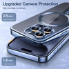 image:imageJETech Magnetic Case for iPhone 15 Pro Gold  Compatible with MagSafe Camera Lens Protection Electroplated TPU Frame Shockproof ProtectionSierra Blue