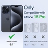 image:imageJETech Magnetic Case for iPhone 15 Pro Gold  Compatible with MagSafe Camera Lens Protection Electroplated TPU Frame Shockproof ProtectionSierra Blue