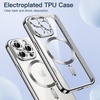 image:imageJETech Magnetic Case for iPhone 15 Pro Gold  Compatible with MagSafe Camera Lens Protection Electroplated TPU Frame Shockproof ProtectionSilver