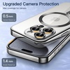 image:imageJETech Magnetic Case for iPhone 15 Pro Gold  Compatible with MagSafe Camera Lens Protection Electroplated TPU Frame Shockproof ProtectionSilver