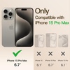 image:imageJETech Magnetic Case for iPhone 15 Pro Max Gold  Compatible with MagSafe Camera Lens Protection Electroplated TPU Frame Shockproof ProtectionGold
