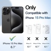 image:imageJETech Magnetic Case for iPhone 15 Pro Max Natural Titanium  Compatible with MagSafe Solid Color Matte TPU Frame Clear Back Shockproof BumperBlack Titanium