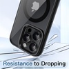 image:imageJETech Magnetic Case for iPhone 15 Pro Max Natural Titanium  Compatible with MagSafe Solid Color Matte TPU Frame Clear Back Shockproof BumperBlack Titanium