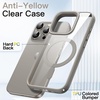 image:imageJETech Magnetic Case for iPhone 15 Pro Max Natural Titanium  Compatible with MagSafe Solid Color Matte TPU Frame Clear Back Shockproof BumperNatural Titanium