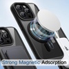 image:imageJETech Magnetic Case for iPhone 15 Pro Natural Titanium  Compatible with MagSafe Solid Color Matte TPU Frame Clear Back Shockproof BumperBlack Titanium