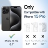 image:imageJETech Magnetic Case for iPhone 15 Pro Natural Titanium  Compatible with MagSafe Solid Color Matte TPU Frame Clear Back Shockproof BumperBlack Titanium