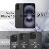 image:imageJETech Magnetic Case for iPhone 16 Black  Compatible with MagSafe Solid Color Matte TPU Frame Clear Back Shockproof BumperBlack