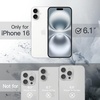 image:imageJETech Magnetic Case for iPhone 16 Black  Compatible with MagSafe Solid Color Matte TPU Frame Clear Back Shockproof BumperWhite