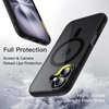 image:imageJETech Magnetic Case for iPhone 16 Plus Ultramarine  Compatible with MagSafe Solid Color Matte TPU Frame Clear Back Shockproof BumperBlack