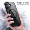 image:imageJETech Magnetic Case for iPhone 16 Plus Ultramarine  Compatible with MagSafe Solid Color Matte TPU Frame Clear Back Shockproof BumperBlack