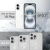 image:imageJETech Magnetic Case for iPhone 16 Plus Ultramarine  Compatible with MagSafe Solid Color Matte TPU Frame Clear Back Shockproof BumperWhite
