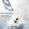 image:imageJETech Magnetic Case for iPhone 16 Plus Ultramarine  Compatible with MagSafe Solid Color Matte TPU Frame Clear Back Shockproof BumperWhite
