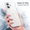 image:imageJETech Magnetic Case for iPhone 16 Plus Ultramarine  Compatible with MagSafe Solid Color Matte TPU Frame Clear Back Shockproof BumperWhite