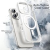 image:imageJETech Magnetic Case for iPhone 16 Pro Desert Titanium  Compatible with MagSafe Solid Color Matte TPU Frame Clear Back Shockproof BumperWhite
