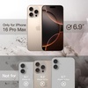 image:imageJETech Magnetic Case for iPhone 16 Pro Max Desert Titanium  Compatible with MagSafe Solid Color Matte TPU Frame Clear Back Shockproof BumperDesert Titanium