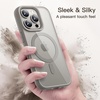 image:imageJETech Magnetic Case for iPhone 16 Pro Max Desert Titanium  Compatible with MagSafe Solid Color Matte TPU Frame Clear Back Shockproof BumperNatural Titanium