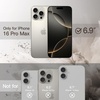 image:imageJETech Magnetic Case for iPhone 16 Pro Max Desert Titanium  Compatible with MagSafe Solid Color Matte TPU Frame Clear Back Shockproof BumperNatural Titanium