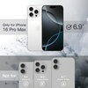 image:imageJETech Magnetic Case for iPhone 16 Pro Max Desert Titanium  Compatible with MagSafe Solid Color Matte TPU Frame Clear Back Shockproof BumperWhite