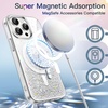 image:imageJETech Magnetic Glitter Case for iPhone 15 Pro Max Clear  Compatible with MagSafe Sparkle Bling Design Shockproof Protection Cute Shiny Aesthetic for Women and GirlsClear