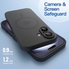 image:imageJETech Magnetic Matte Case for iPhone 16 Black  Compatible with MagSafe Translucent Frosted Soft TPU Cover AntiYellowing AntiFingerprint ShockproofBlack