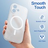 image:imageJETech Magnetic Matte Case for iPhone 16 Black  Compatible with MagSafe Translucent Frosted Soft TPU Cover AntiYellowing AntiFingerprint ShockproofFrosted Clear