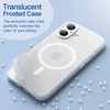 image:imageJETech Magnetic Matte Case for iPhone 16 Black  Compatible with MagSafe Translucent Frosted Soft TPU Cover AntiYellowing AntiFingerprint ShockproofFrosted Clear