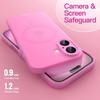 image:imageJETech Magnetic Matte Case for iPhone 16 Black  Compatible with MagSafe Translucent Frosted Soft TPU Cover AntiYellowing AntiFingerprint ShockproofPink