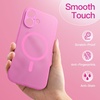 image:imageJETech Magnetic Matte Case for iPhone 16 Black  Compatible with MagSafe Translucent Frosted Soft TPU Cover AntiYellowing AntiFingerprint ShockproofPink