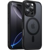 image:imageJETech Magnetic Matte Case for iPhone 16 Pro Max Black  Compatible with MagSafe Translucent Matte Back Slim Shockproof ProtectionBlack