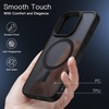 image:imageJETech Magnetic Matte Case for iPhone 16 Pro Max Black  Compatible with MagSafe Translucent Matte Back Slim Shockproof ProtectionBlack