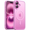 image:imageJETech Magnetic Matte Case for iPhone 16 Pro Max Black  Compatible with MagSafe Translucent Matte Back Slim Shockproof ProtectionPink