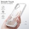 image:imageJETech Magnetic Matte Case for iPhone 16 Pro Max Black  Compatible with MagSafe Translucent Matte Back Slim Shockproof ProtectionWhite