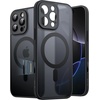 image:imageJETech Magnetic Matte Case for iPhone 16 Pro Max Black Titanium  Compatible with MagSafe Builtin Camera Control Button Shockproof Translucent Back Slim Phone CoverBlack Titanium