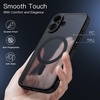 image:imageJETech Magnetic Matte Case for iPhone 16 Pro Max Black Titanium  Compatible with MagSafe Builtin Camera Control Button Shockproof Translucent Back Slim Phone CoverBlack