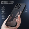 image:imageJETech Magnetic Matte Case for iPhone 16 Pro Max Black Titanium  Compatible with MagSafe Builtin Camera Control Button Shockproof Translucent Back Slim Phone CoverBlack Titanium