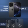 image:imageJETech Magnetic Matte Case for iPhone 16 Pro Max Black Titanium  Compatible with MagSafe Builtin Camera Control Button Shockproof Translucent Back Slim Phone CoverBlack Titanium
